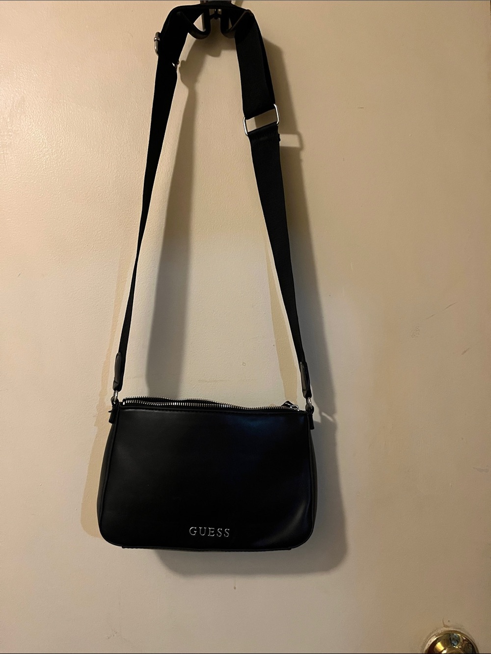 GUESS Black Crossbody Shoulder Bag with Adjustable Strap